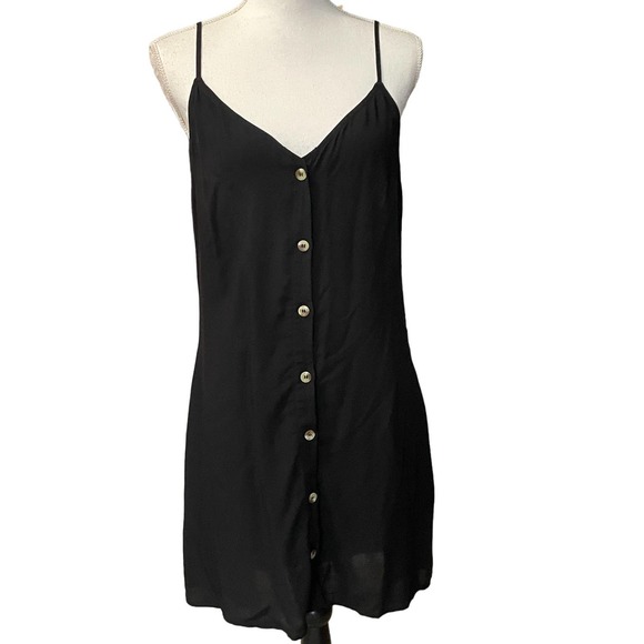 Divided H&M little black mini summer dress size 8 New with Tags - Picture 1 of 9